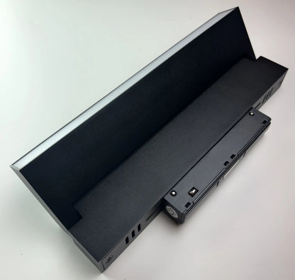 Magnetic folding tilt flood light 12W 48V 120° wide beam adjustable matte black