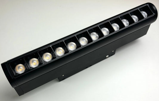 Magnetic folding grille anti-glare spotlight 12W 48V 24° tilting matte black