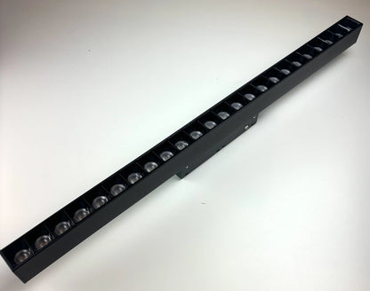 Magnetic grille anti-glare light 24W 452mm bar 48V slim matte black
